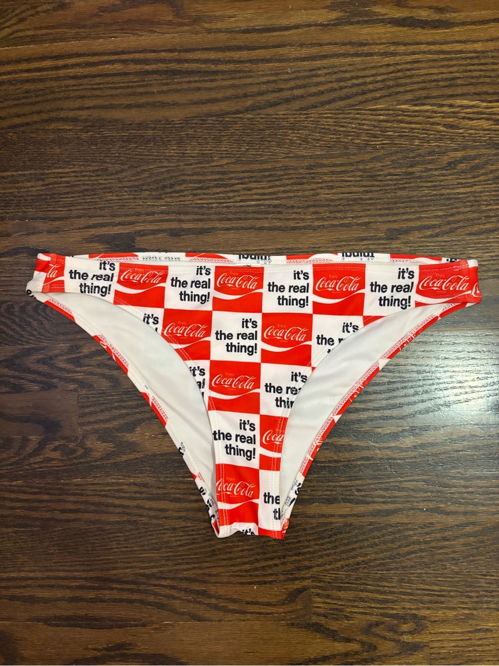 Coca Cola Red & White Checker Bikini Bottom